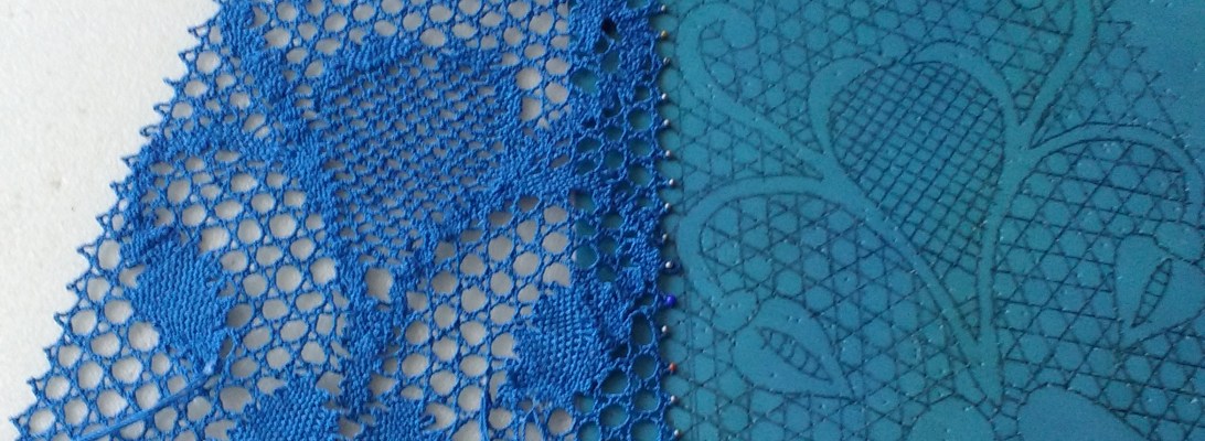 Inicio de sombrilla de encaje de bolillos